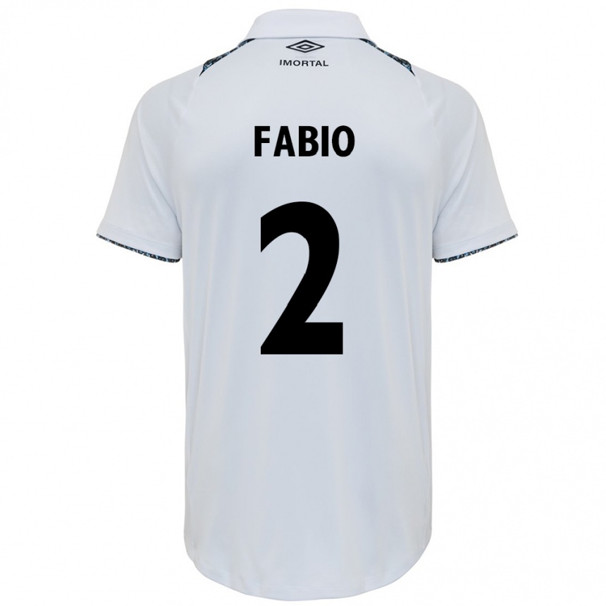 Niño Fútbol Camiseta Fábio #2 Blanco Azul 2ª Equipación 2024/25 Argentina