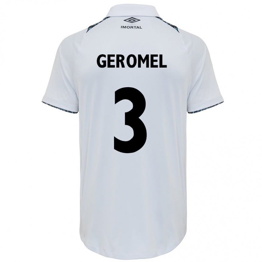 Niño Fútbol Camiseta Pedro Geromel #3 Blanco Azul 2ª Equipación 2024/25 Argentina