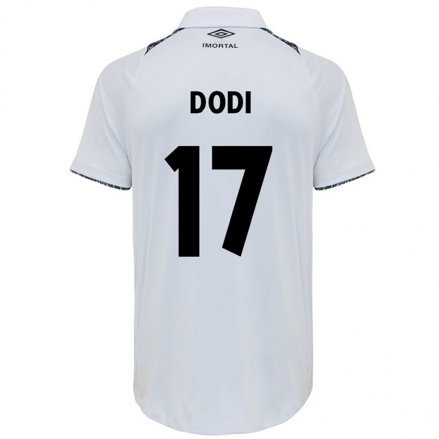 Niño Fútbol Camiseta Dodi #17 Blanco Azul 2ª Equipación 2024/25 Argentina