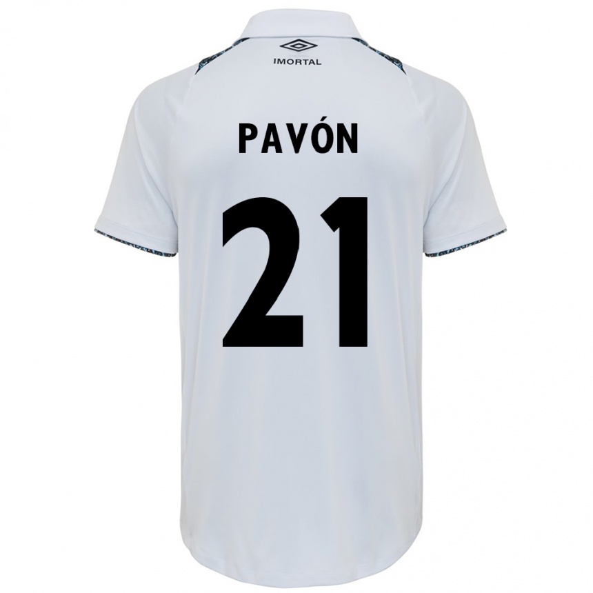 Niño Fútbol Camiseta Cristian Pavón #21 Blanco Azul 2ª Equipación 2024/25 Argentina