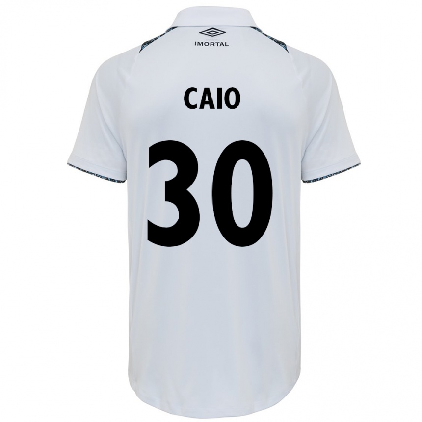 Niño Fútbol Camiseta Rodrigo Caio #30 Blanco Azul 2ª Equipación 2024/25 Argentina