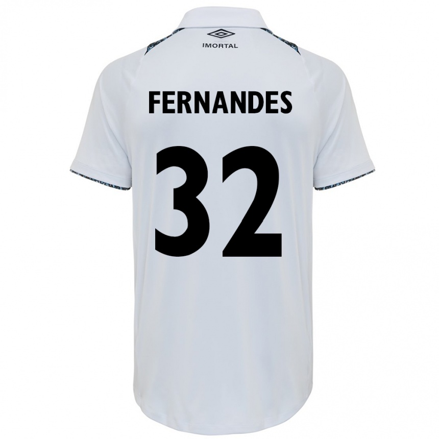 Niño Fútbol Camiseta Nathan Fernandes #32 Blanco Azul 2ª Equipación 2024/25 Argentina