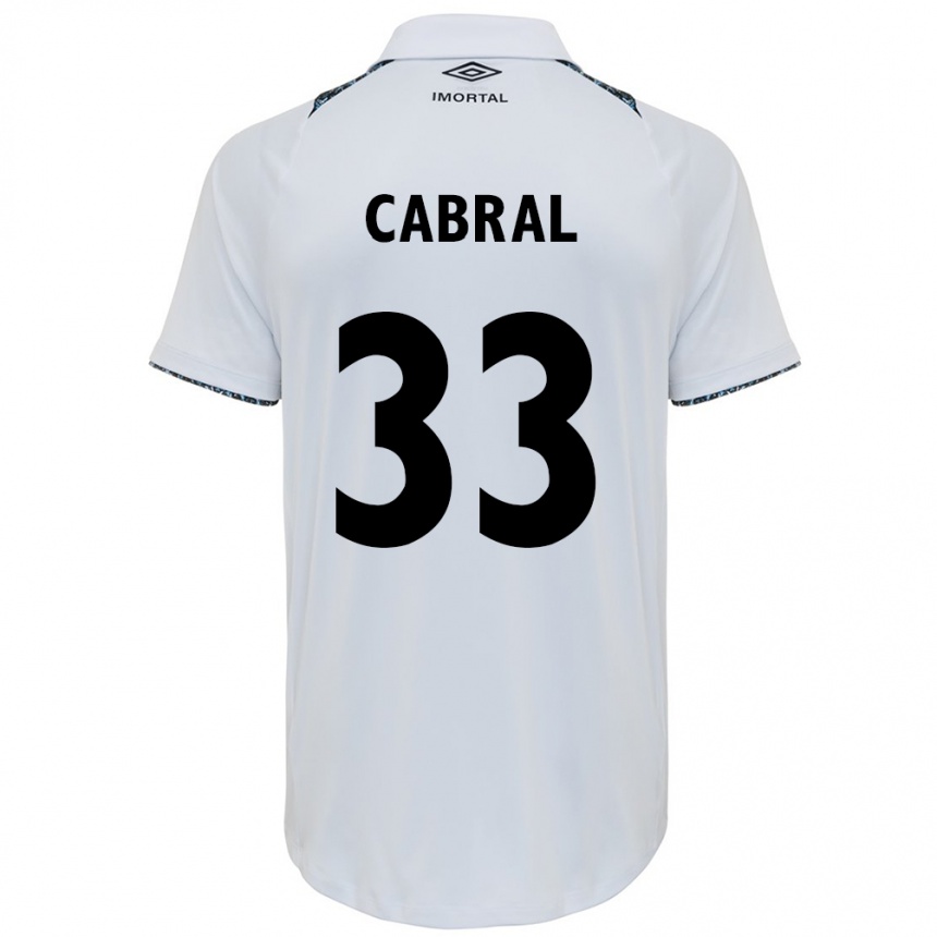 Niño Fútbol Camiseta Rafael Cabral #33 Blanco Azul 2ª Equipación 2024/25 Argentina