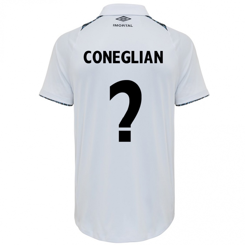 Niño Fútbol Camiseta Arthur Coneglian #0 Blanco Azul 2ª Equipación 2024/25 Argentina