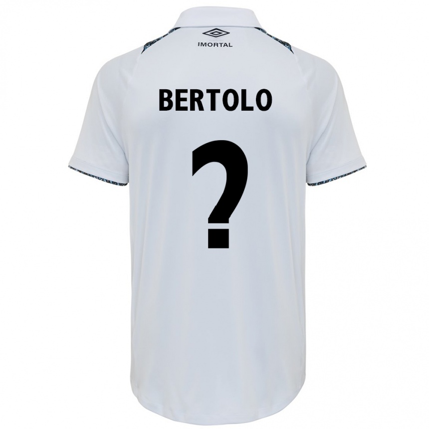 Niño Fútbol Camiseta Mateus Bertolo #0 Blanco Azul 2ª Equipación 2024/25 Argentina