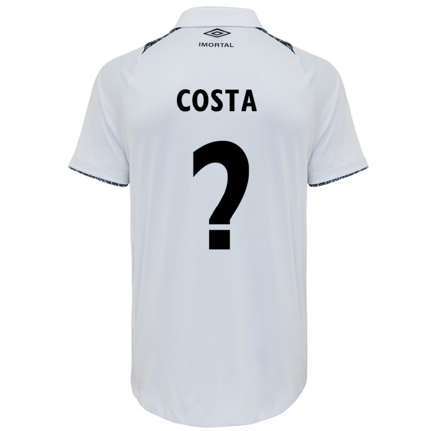 Niño Fútbol Camiseta Wesley Costa #0 Blanco Azul 2ª Equipación 2024/25 Argentina