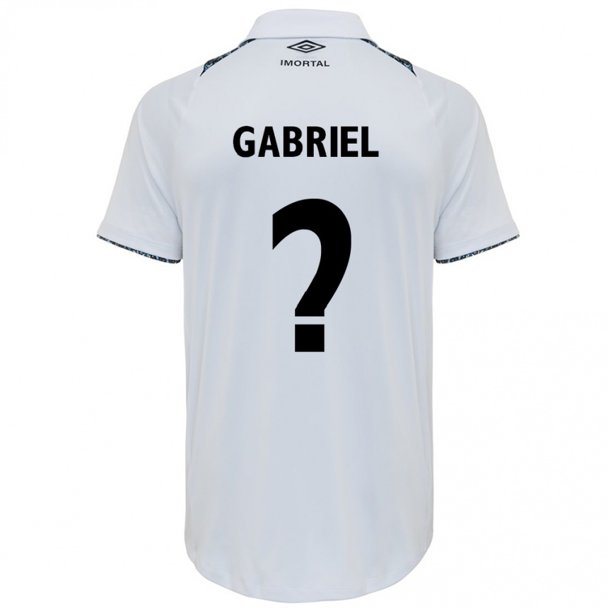 Niño Fútbol Camiseta Pedro Gabriel #0 Blanco Azul 2ª Equipación 2024/25 Argentina