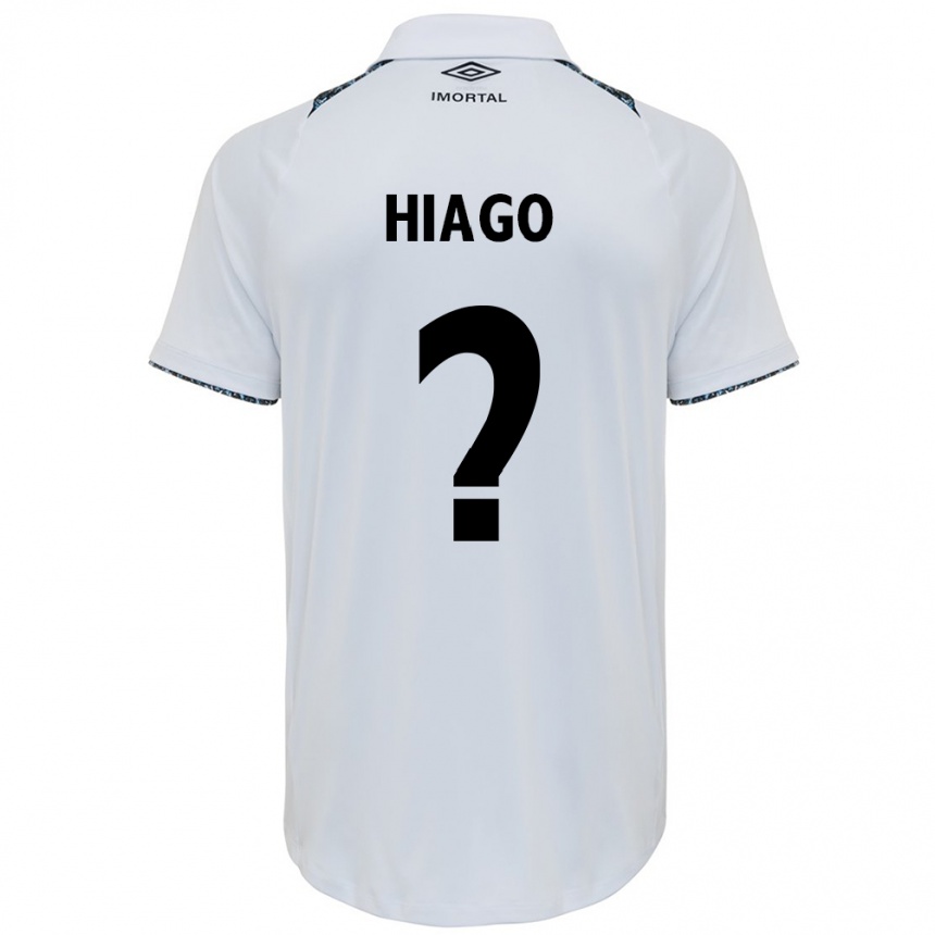 Niño Fútbol Camiseta Hiago #0 Blanco Azul 2ª Equipación 2024/25 Argentina