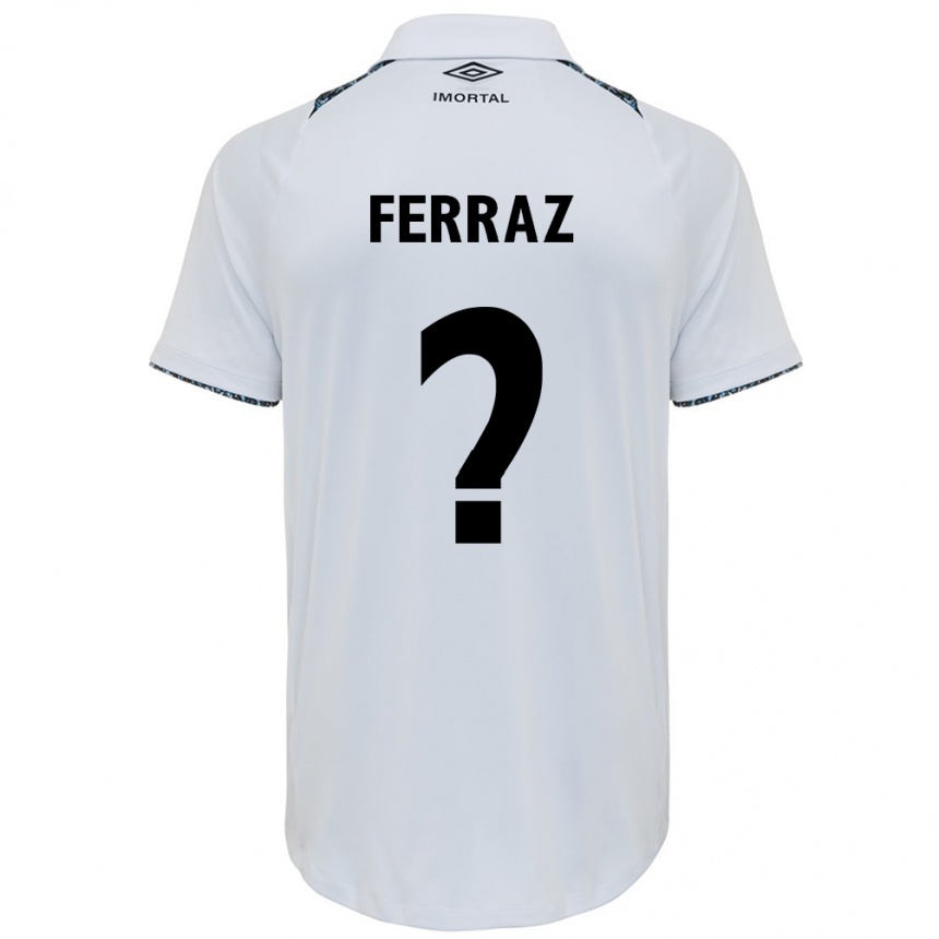 Niño Fútbol Camiseta Vini Ferraz #0 Blanco Azul 2ª Equipación 2024/25 Argentina