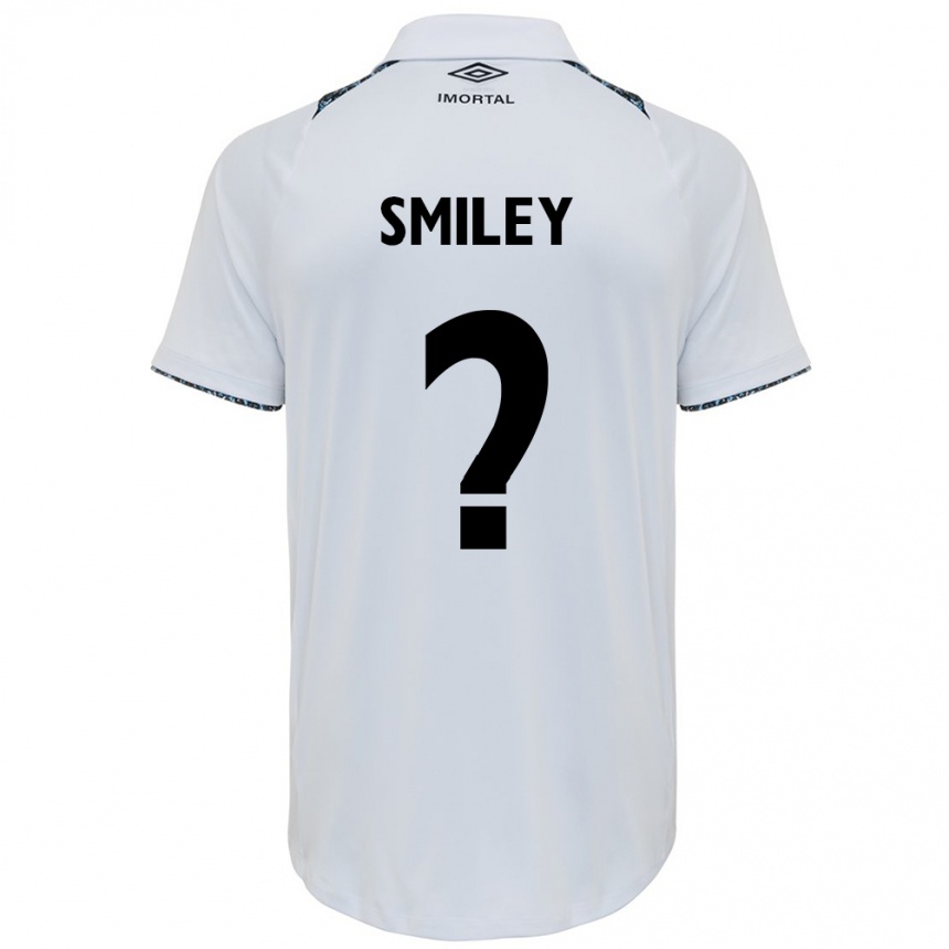 Niño Fútbol Camiseta Smiley #0 Blanco Azul 2ª Equipación 2024/25 Argentina