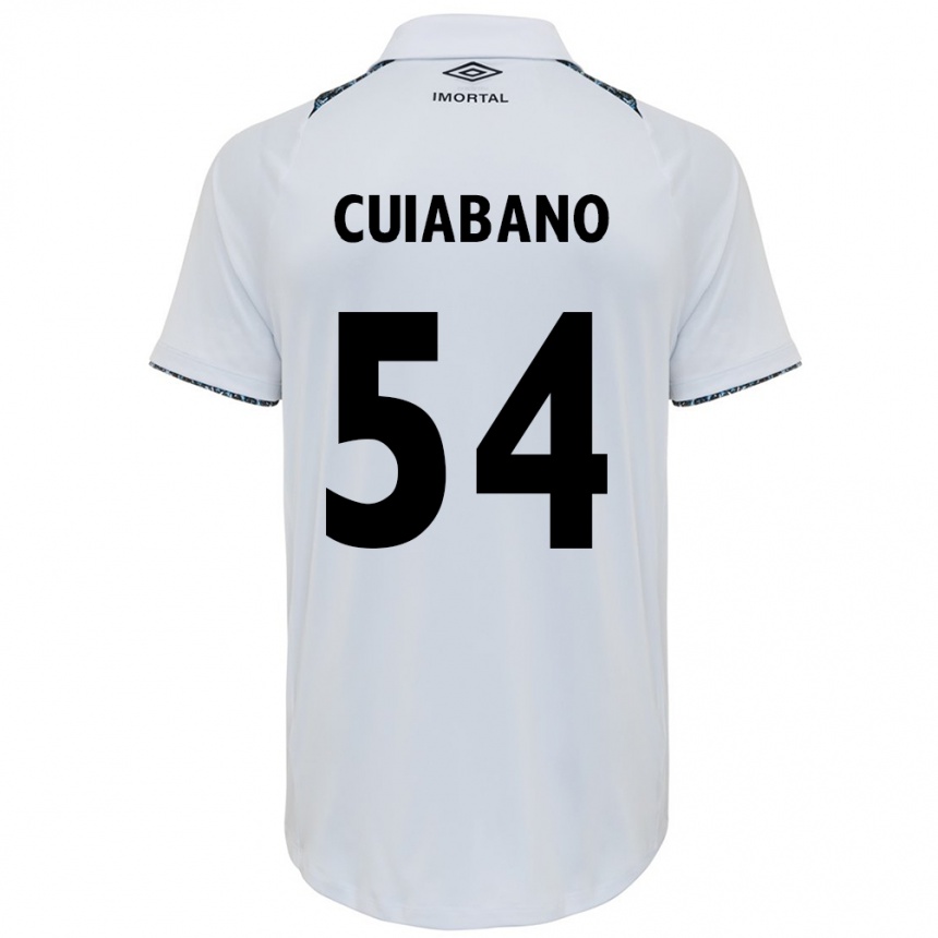 Niño Fútbol Camiseta Cuiabano #54 Blanco Azul 2ª Equipación 2024/25 Argentina