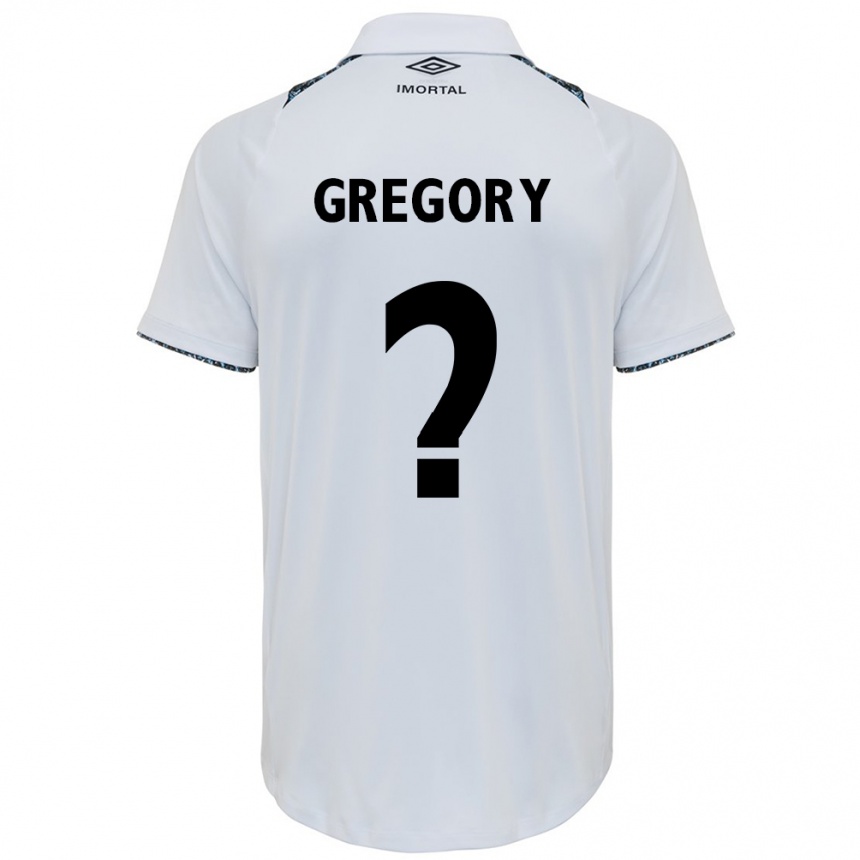 Niño Fútbol Camiseta Gregory #0 Blanco Azul 2ª Equipación 2024/25 Argentina