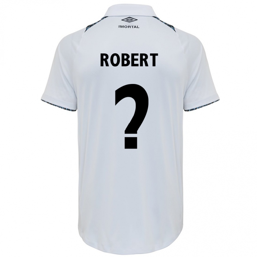 Niño Fútbol Camiseta Robert #0 Blanco Azul 2ª Equipación 2024/25 Argentina