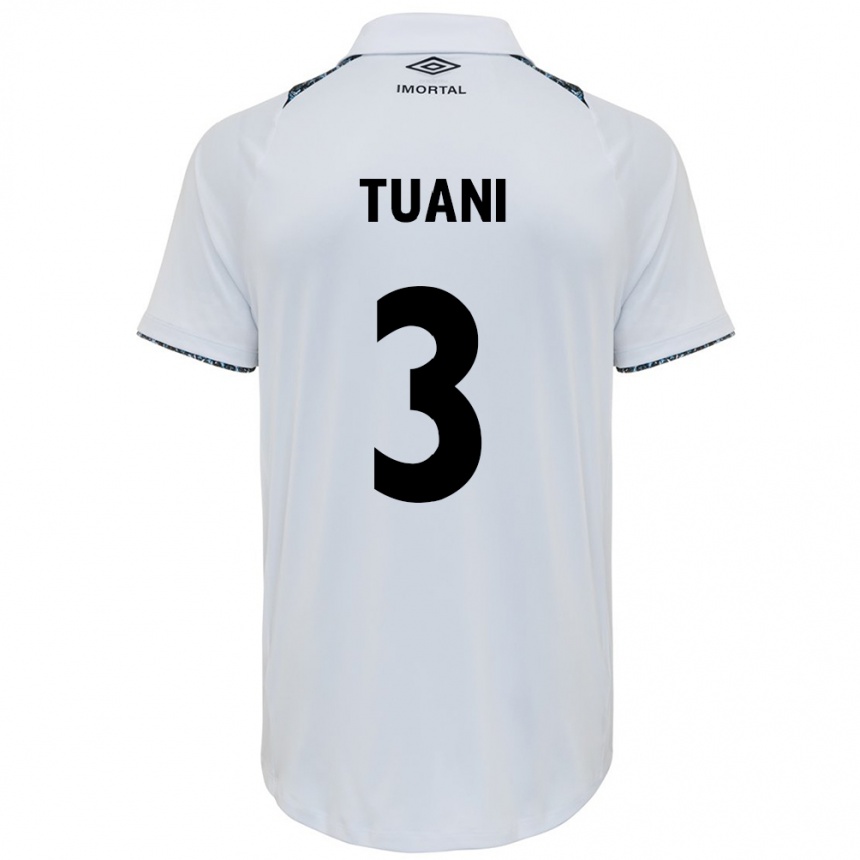 Niño Fútbol Camiseta Tuani #3 Blanco Azul 2ª Equipación 2024/25 Argentina