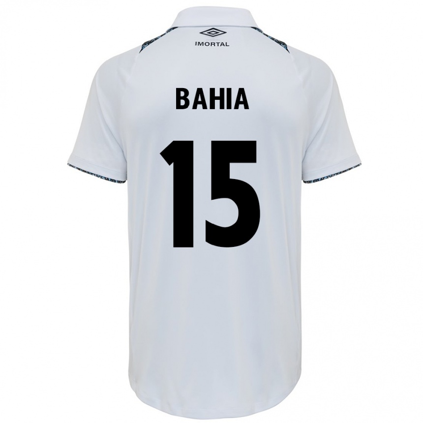 Niño Fútbol Camiseta Raíssa Bahia #15 Blanco Azul 2ª Equipación 2024/25 Argentina