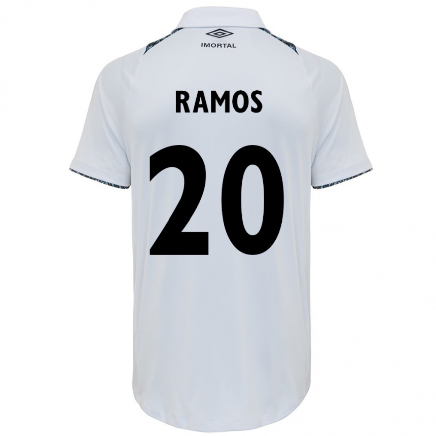 Niño Fútbol Camiseta Mónica Ramos #20 Blanco Azul 2ª Equipación 2024/25 Argentina