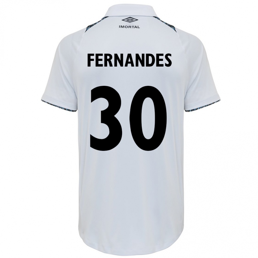 Niño Fútbol Camiseta Raquel Fernandes #30 Blanco Azul 2ª Equipación 2024/25 Argentina