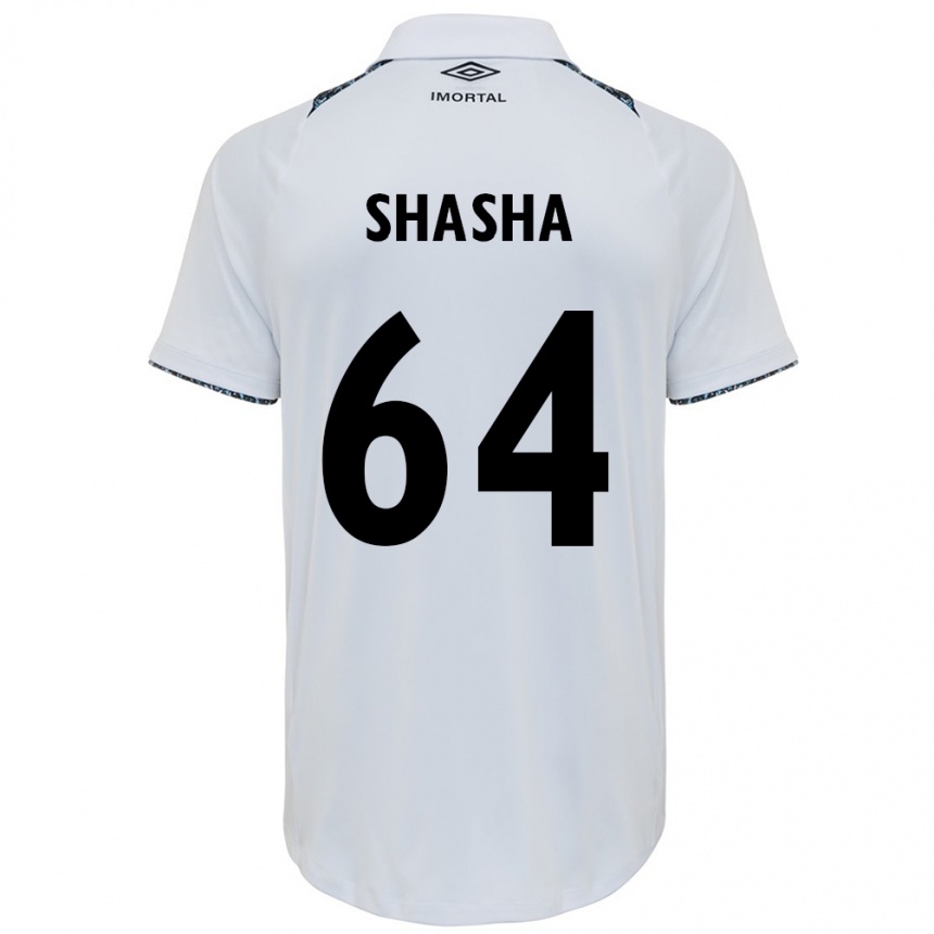 Niño Fútbol Camiseta Shashá #64 Blanco Azul 2ª Equipación 2024/25 Argentina