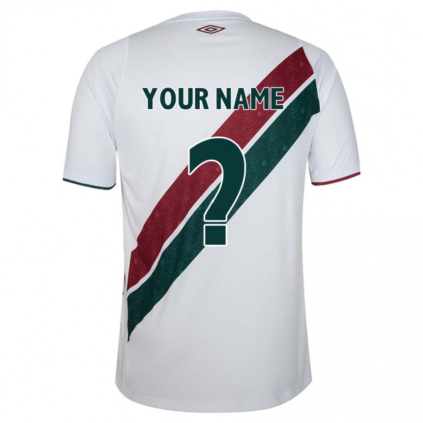 Niño Fútbol Camiseta Su Nombre #0 Blanco Verde Granate 2ª Equipación 2024/25 Argentina