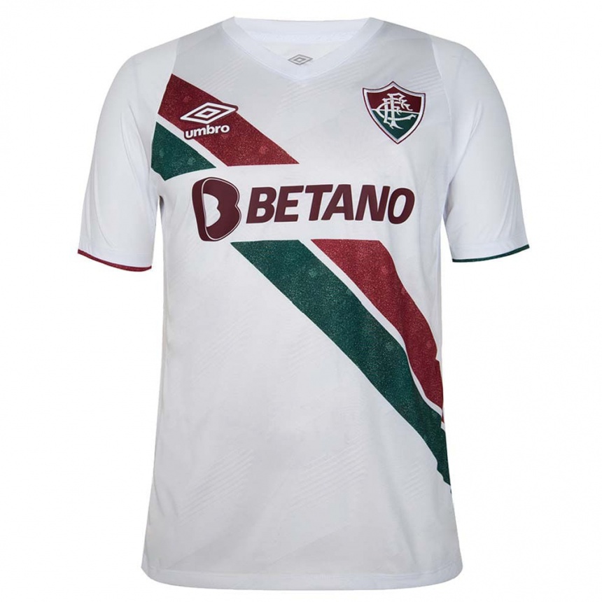 Niño Fútbol Camiseta Felipe Alves #27 Blanco Verde Granate 2ª Equipación 2024/25 Argentina