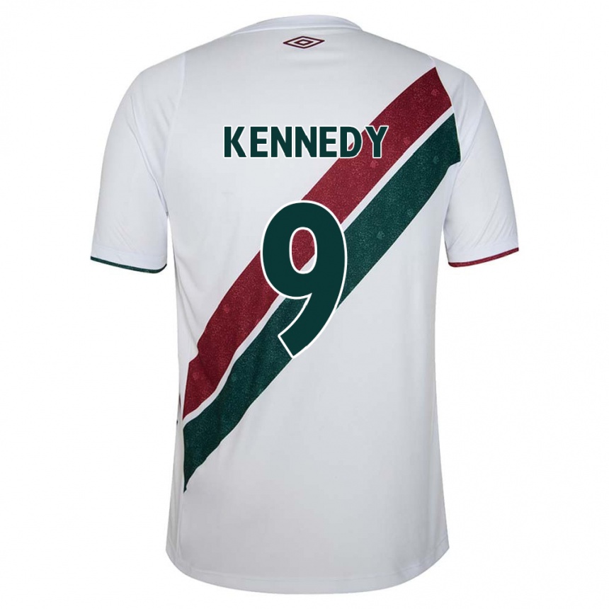 Niño Fútbol Camiseta John Kennedy #9 Blanco Verde Granate 2ª Equipación 2024/25 Argentina