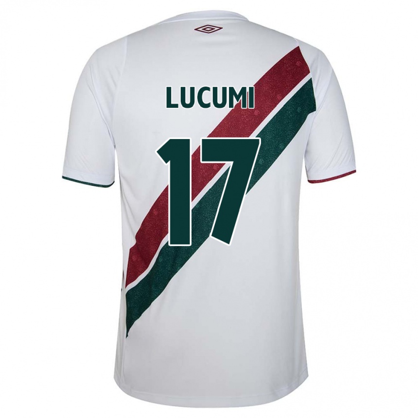 Niño Fútbol Camiseta Jan Lucumi #17 Blanco Verde Granate 2ª Equipación 2024/25 Argentina