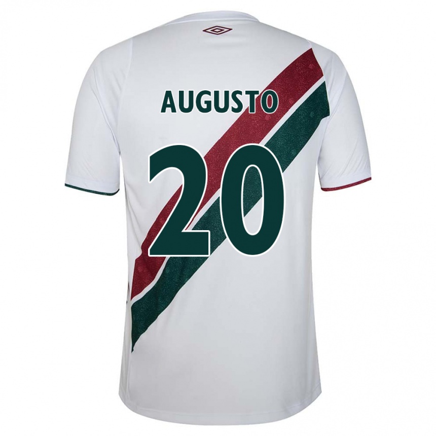 Niño Fútbol Camiseta Renato Augusto #20 Blanco Verde Granate 2ª Equipación 2024/25 Argentina