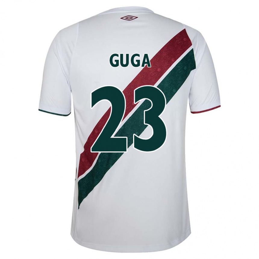 Niño Fútbol Camiseta Guga #23 Blanco Verde Granate 2ª Equipación 2024/25 Argentina