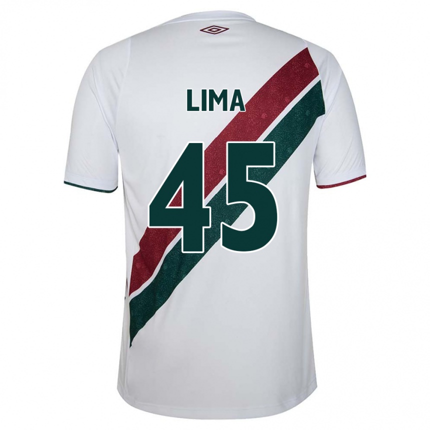 Niño Fútbol Camiseta Lima #45 Blanco Verde Granate 2ª Equipación 2024/25 Argentina