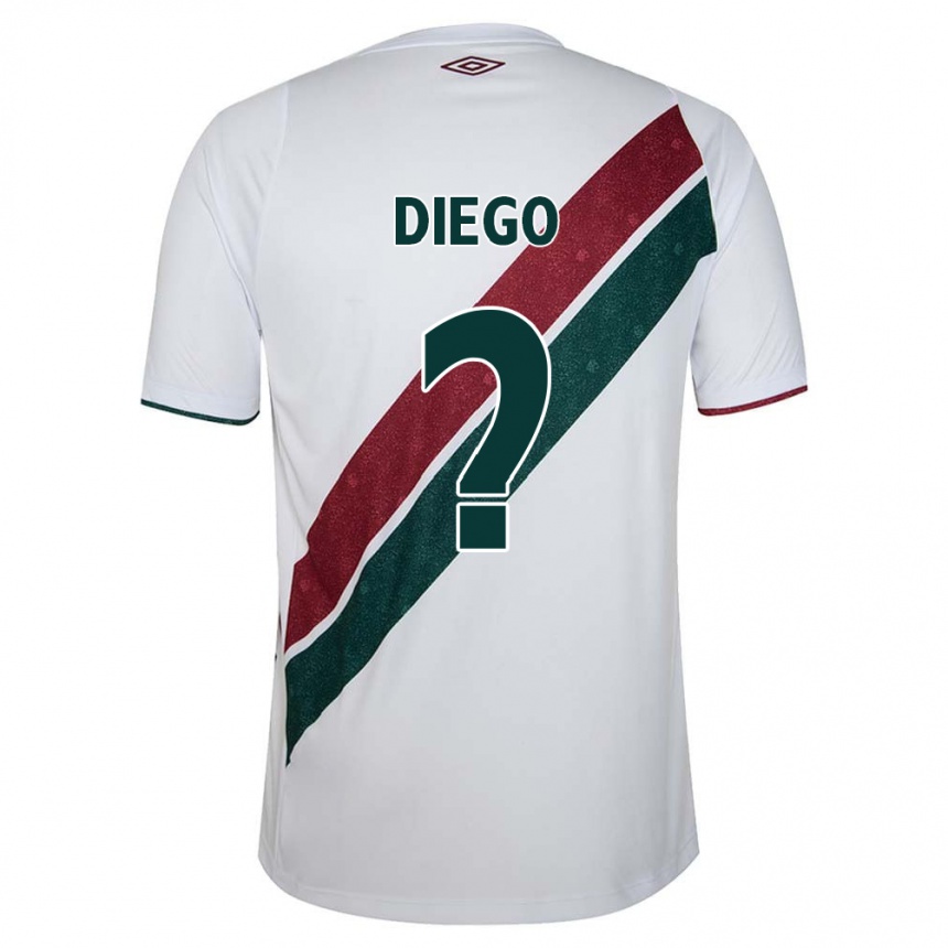 Niño Fútbol Camiseta Diego #0 Blanco Verde Granate 2ª Equipación 2024/25 Argentina