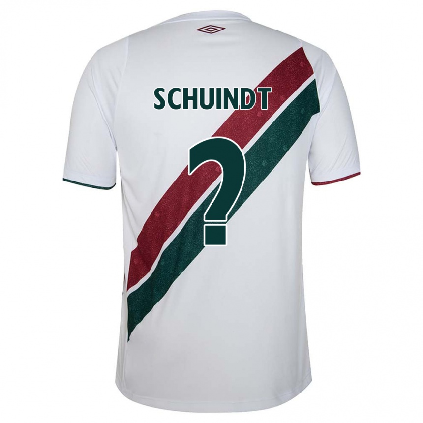 Niño Fútbol Camiseta Davi Schuindt #0 Blanco Verde Granate 2ª Equipación 2024/25 Argentina