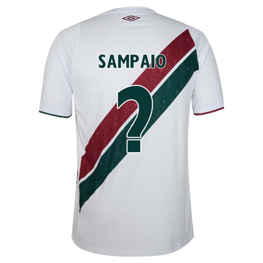 Niño Fútbol Camiseta Miguel Sampaio #0 Blanco Verde Granate 2ª Equipación 2024/25 Argentina