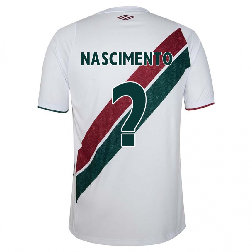 Niño Fútbol Camiseta Hiago Nascimento #0 Blanco Verde Granate 2ª Equipación 2024/25 Argentina