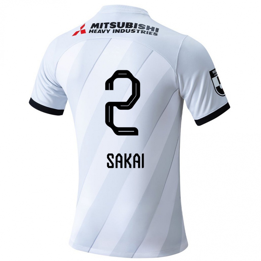 Niño Fútbol Camiseta Hiroki Sakai #2 Gris Blanco 2ª Equipación 2024/25 Argentina