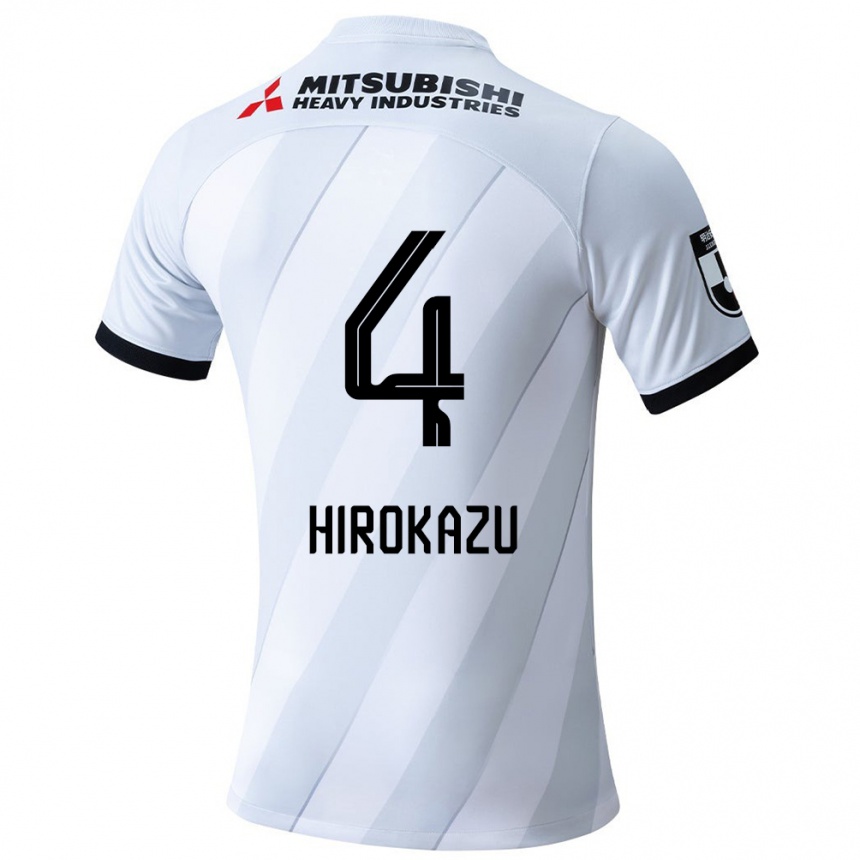 Niño Fútbol Camiseta Hirokazu Ishihara #4 Gris Blanco 2ª Equipación 2024/25 Argentina