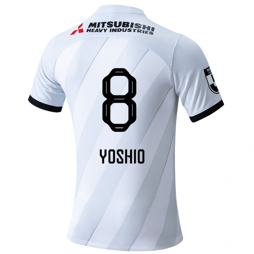 Niño Fútbol Camiseta Yoshio Koizumi #8 Gris Blanco 2ª Equipación 2024/25 Argentina