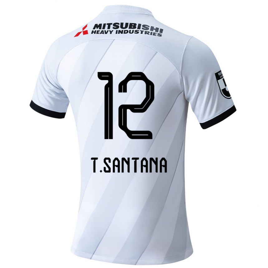 Niño Fútbol Camiseta Thiago #12 Gris Blanco 2ª Equipación 2024/25 Argentina