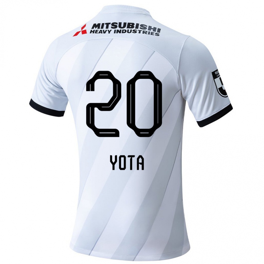 Niño Fútbol Camiseta Yota Sato #20 Gris Blanco 2ª Equipación 2024/25 Argentina