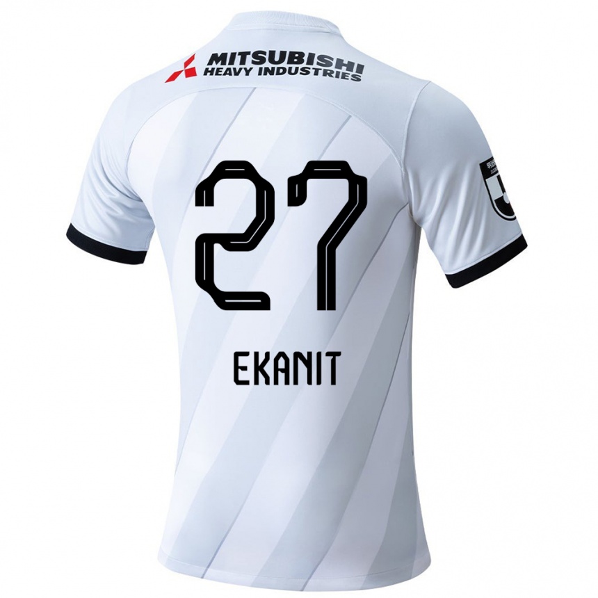 Niño Fútbol Camiseta Ekanit Panya #27 Gris Blanco 2ª Equipación 2024/25 Argentina