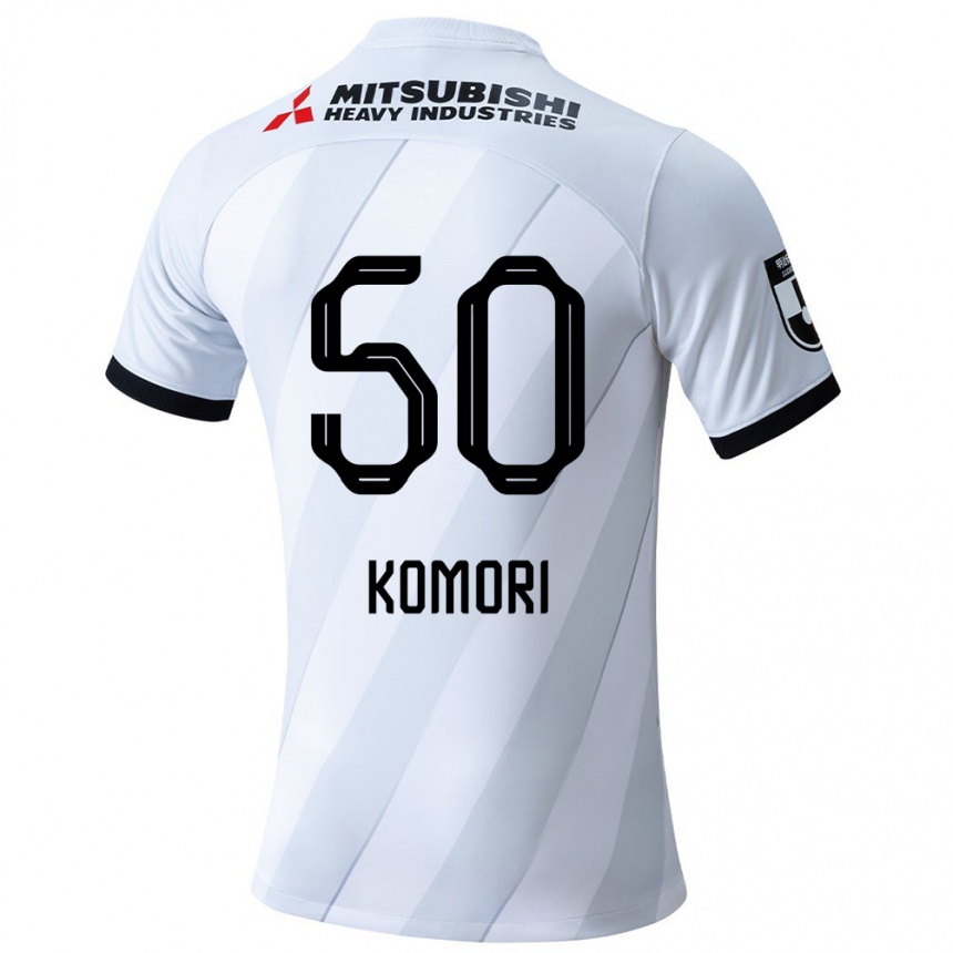 Niño Fútbol Camiseta Haruki Komori #50 Gris Blanco 2ª Equipación 2024/25 Argentina