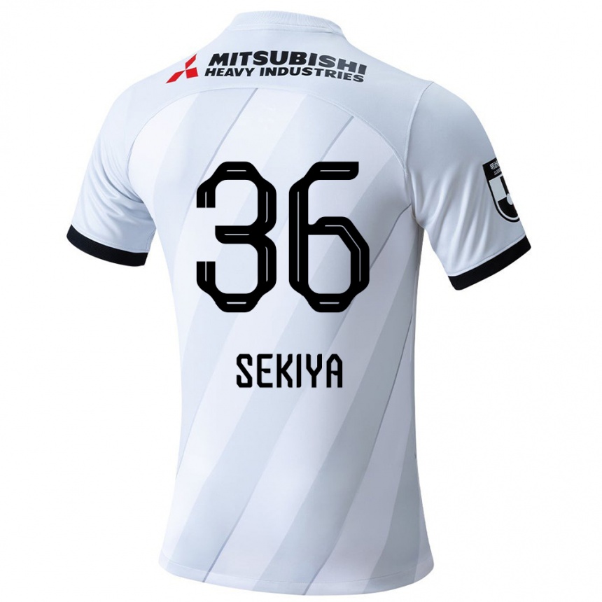 Niño Fútbol Camiseta Hikaru Sekiya #36 Gris Blanco 2ª Equipación 2024/25 Argentina