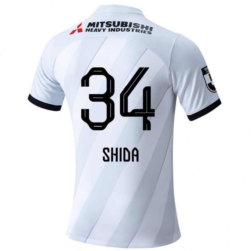 Niño Fútbol Camiseta Izuho Shida #34 Gris Blanco 2ª Equipación 2024/25 Argentina