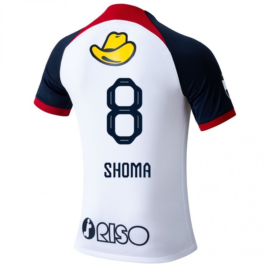 Niño Fútbol Camiseta Shoma Doi #8 Blanco Azul Rojo 2ª Equipación 2024/25 Argentina