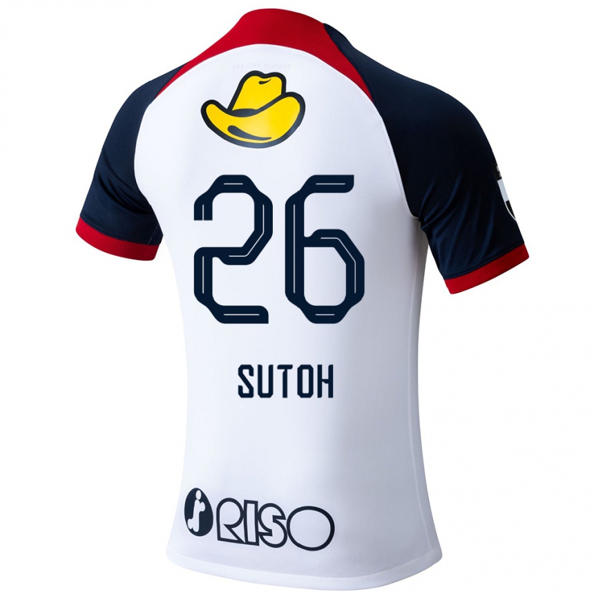 Niño Fútbol Camiseta Naoki Suto #26 Blanco Azul Rojo 2ª Equipación 2024/25 Argentina