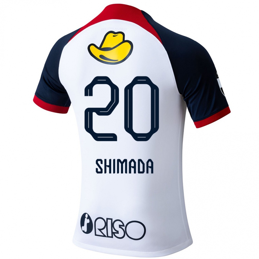 Niño Fútbol Camiseta Victor Shimada #20 Blanco Azul Rojo 2ª Equipación 2024/25 Argentina