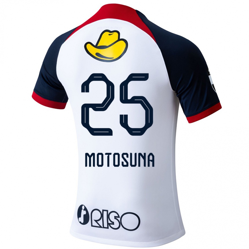 Niño Fútbol Camiseta Anthony Motosuna #25 Blanco Azul Rojo 2ª Equipación 2024/25 Argentina