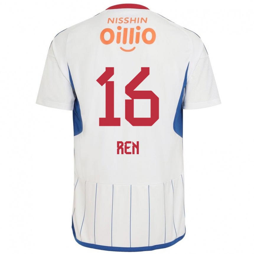 Niño Fútbol Camiseta Ren Kato #16 Blanco Azul Rojo 2ª Equipación 2024/25 Argentina