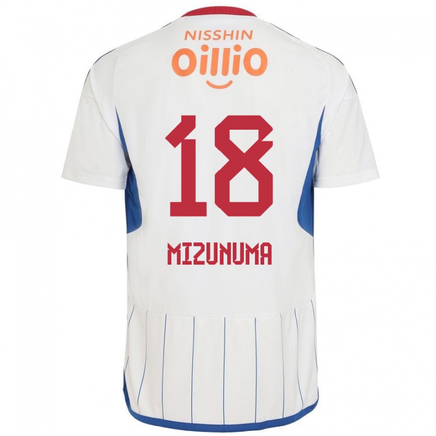 Niño Fútbol Camiseta Kota Mizunuma #18 Blanco Azul Rojo 2ª Equipación 2024/25 Argentina