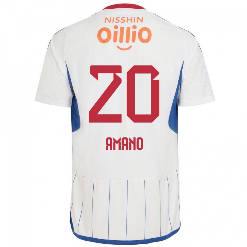 Niño Fútbol Camiseta Jun Amano #20 Blanco Azul Rojo 2ª Equipación 2024/25 Argentina