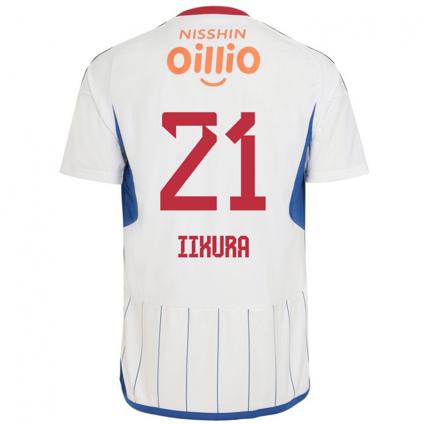 Niño Fútbol Camiseta Hiroki Iikura #21 Blanco Azul Rojo 2ª Equipación 2024/25 Argentina